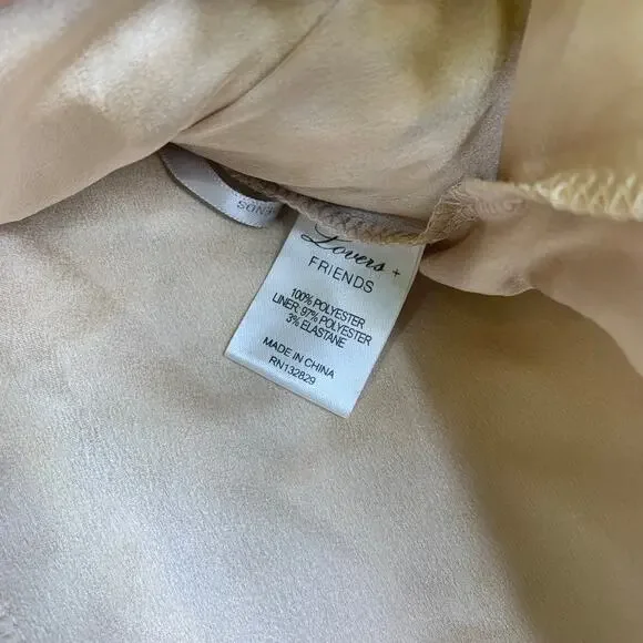 Lovers + Friends Yellow Floral Crochet Lace Skirt - Picture 5 of 8